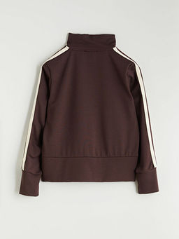 Dik Yaka Kad?n Fermuarl? Sweatshirt