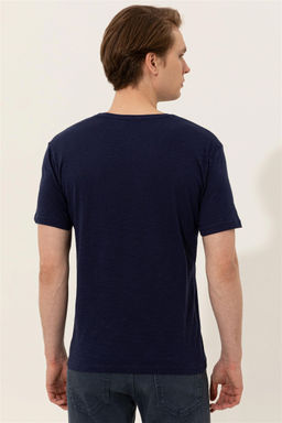 Мужская темно-синяя футболка с V-образным вырезом Basic - U.s. polo assn фото 12