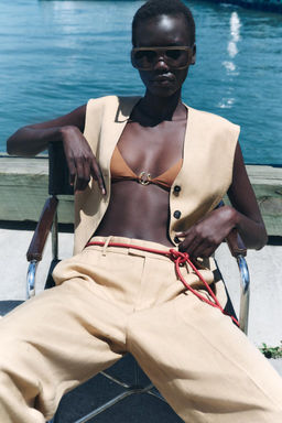 CIRCULAR LEATHER BELT - Zara фото 5