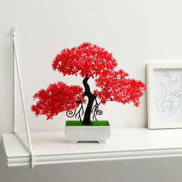 Бонсай искусственный в горшке «Деревце пышное», 10×23 см, МИКС