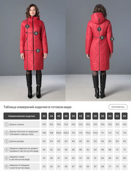 25311 Пальто дем. красный - Dizzyway фото 4