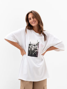 Футболка женская MIST Girl&apos;s rules, размер 48, белая