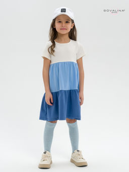 Платье Тия тофу-голубой-синий - Sovalina фото 3