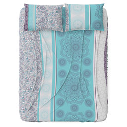 Простыня 2-х спальная на резинке "Нарния" 140х200см, свесы 27см, поплин "Комфорт" 115г/м2, хлопок 100%, упаковка "классическая" ПВХ 28х41см, "Домашняя мода" (Россия)