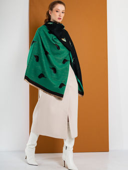 В составе шерсть! Большой, теплый двусторонний палантин - Tantino фото 4