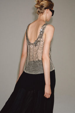 TOP ABALORIOS ZW COLLECTION / Plata - Zara фото 3