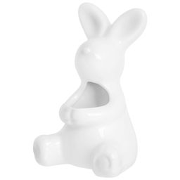 Вазочка под зубочистки "Зайчик белый" 4,5*5*8 см, фарфор, в комплекте зубочистки