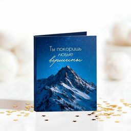 цена за 2 шт Мини-открытка "Ты покоришь любые вершины"