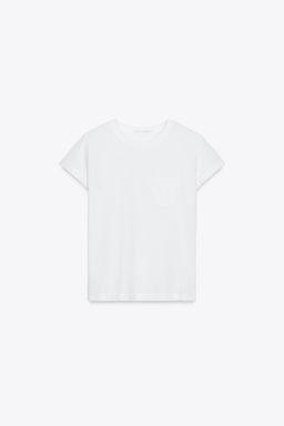 WASHED T-SHIRT WITH POCKET - Zara фото 7