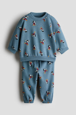 Conjunto estampado de 2 piezas en tejido sudadera
