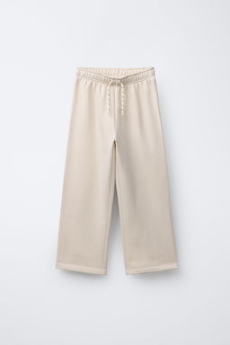 WIDE-LEG FLEECE TROUSERS