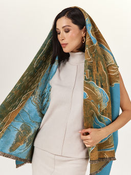 В составе ШЕРСТЬ и КАШЕМИР Большой, мягкий, теплый двусторонний палантин