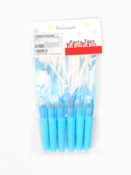 Цена за 3 шт. Карнавальный язычок «Твой день», голубой, набор 5 штук + 1 в подарок