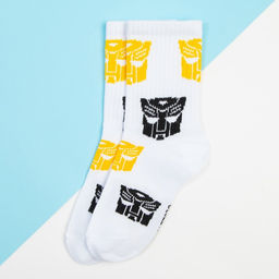 Носки детские для мальчика Transformers, 18-20 см, белые