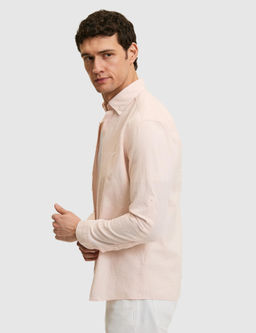 Somon Regular Fit Keten Kar___ml_ Yakas_ D__meli G_mlek