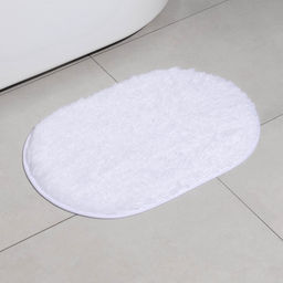 Коврик Доляна Пушистик, 38?59 см, белый  фото 2