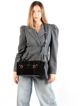 LACCOMA сумка M1067-черный натуральная замша