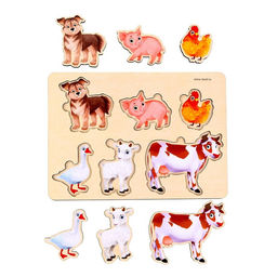Рамка - вкладыш Животные фермы, 6 вкладышей - Лесная мастерская фото 4
