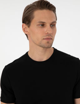 Siyah Slim Fit Ti__rt