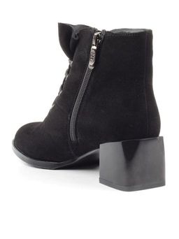04-M20-6117 BLACK Ботинки женские зимние (натуральная замша, натуральный мех) - Фабричный китай фото 4