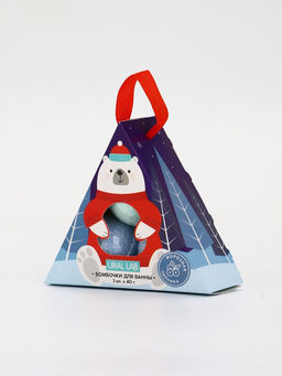 Бомбочки для ванны Мишка, 3 шт х 40 г, морозная черника, URAL LAB