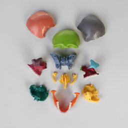 Анатомическая модель «Макет черепа человека», разборный, цветной, 14×10×11 см