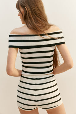 Top off-the-shoulder en punto de canal? - H&m фото 5