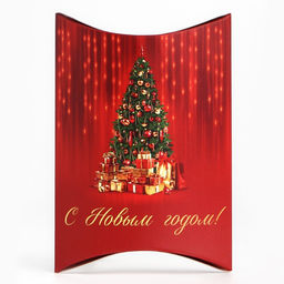 Цена за 5 шт. Коробка новогодняя складная фигурная «С новым годом», 11×8×2 см