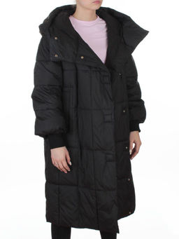 8892 BLACK Пальто зимнее женское (200 гр. холлофайбер)