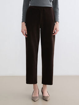 Beli Lastikli Kad?n Kadife Pantolon