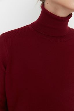 Bordo Basic Bal?kc? Yaka Triko Kazak TWOAW21KZ0485
