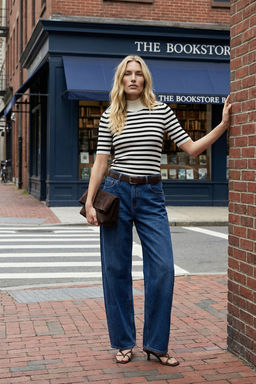 Ekru Basic Cizgili Kazak TWOSS20KZ0075