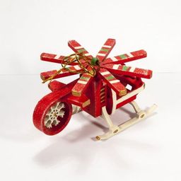 Елочные игрушки ручной работы: Вертолет малый 3020 - Idh фото 3