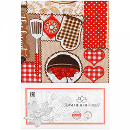 "Kitchen" Скатерть 150х145см, длина стола до 110см, на 4 персоны, хлопок "Комфорт" 171г/м2, "Домашняя мода" (Россия)