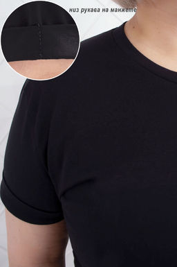 Арт. 3676 Футболка женская50-58 (5 шт) Цвет:черный - Калинка фото 4