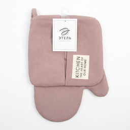 Кухонный набор Этель Kitchen, цвет сиреневый, варежка-прихватка 18х29 см, прихватка 19х19 см  фото 8