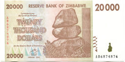 20000 долларов 2008 года Зимбабве