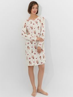 Платье женское домашнее с принтом оленей - Mark formelle фото 3