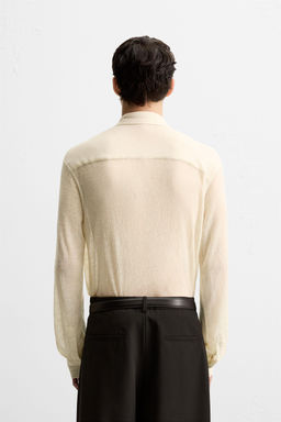 TEXTURED SEMI-SHEER SHIRT - Zara фото 3