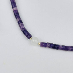 Чокер из Лепидолита и Лунного камня 40 см +