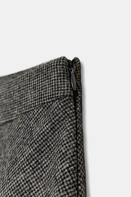ZW COLLECTION CHECK LAYERED SKIRT WITH WOOL - Zara фото 7