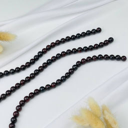 Бусины из Яшмы "Кровавик" (36 бусин) 38 см