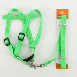 Комплект Базис, поводок 120 х 1,5 см, ОГ 32-46 см, зелёный - Пижон фото 5