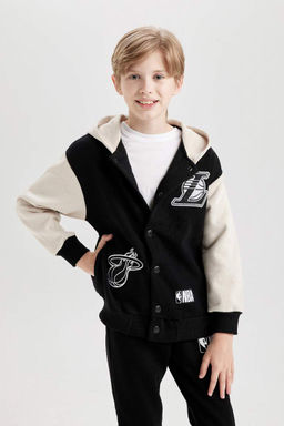 толстый тканевый кардиган с круглым вырезом для мальчиков NBA Current Teams