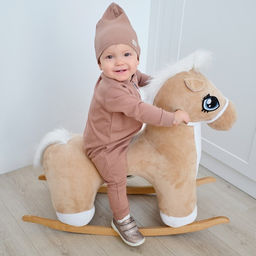 Комбинезон на молнии Крошка, Я BASIC LINE, рост 68-74 см, коричневый - Крошка я фото 2