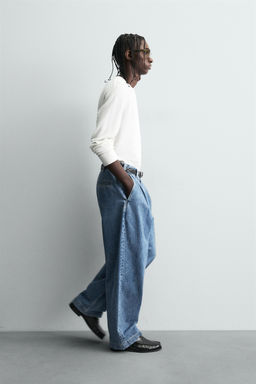 WIDE-FIT PLEATED JEANS - Zara фото 6