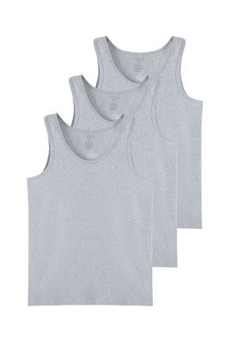 Beyaz U Yaka Penye Pamuklu 3lu %100 Pamuk Ic Giyim Atlet - Trendyolmilla фото 6