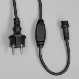 Гирлянда «Занавес» 2×1.5 м, IP65, УМС, тёмная нить каучук, 300 LED, свечение белое, 220 В