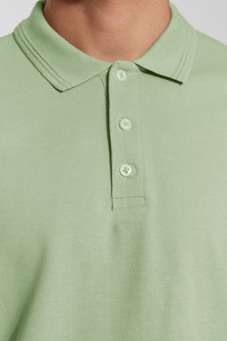Mint Slim/Dar Kesim Yakas? Cizgili Basic %100 Pamuklu Polo Yaka T-shirt TMNSS20PO0009