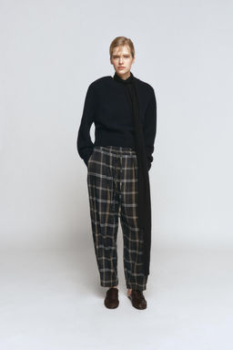 ZW COLLECTION CHECK TROUSERS